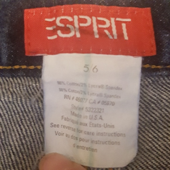 Esprit | Vtg High Rise Button Fly Raw Hem Jeans Size 5/6 - Picture 5 of 6